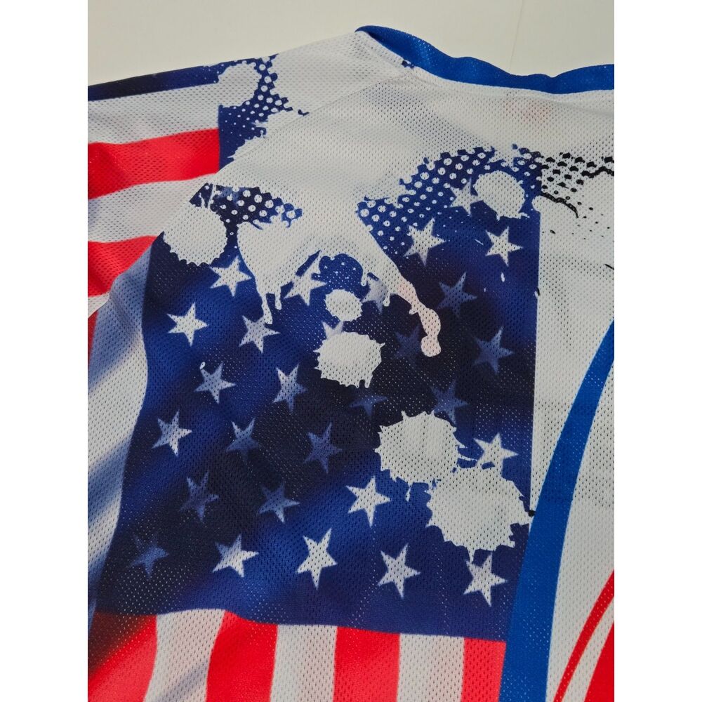 Defiance Lifestyle USA Flag MX Motocross Jersey | Men's Size XL | Red White Blue - Picture 12 of 12